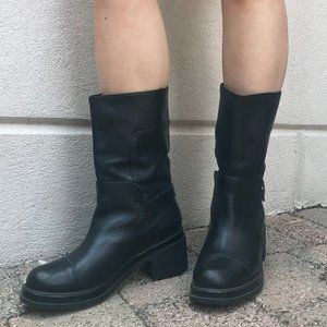 Robert Clergerie Cap-Toe Mid-Calf Boots 9/39.5